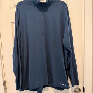 Eddie Bauer Blue Quarter-Zip Pullover XXL New with out tag